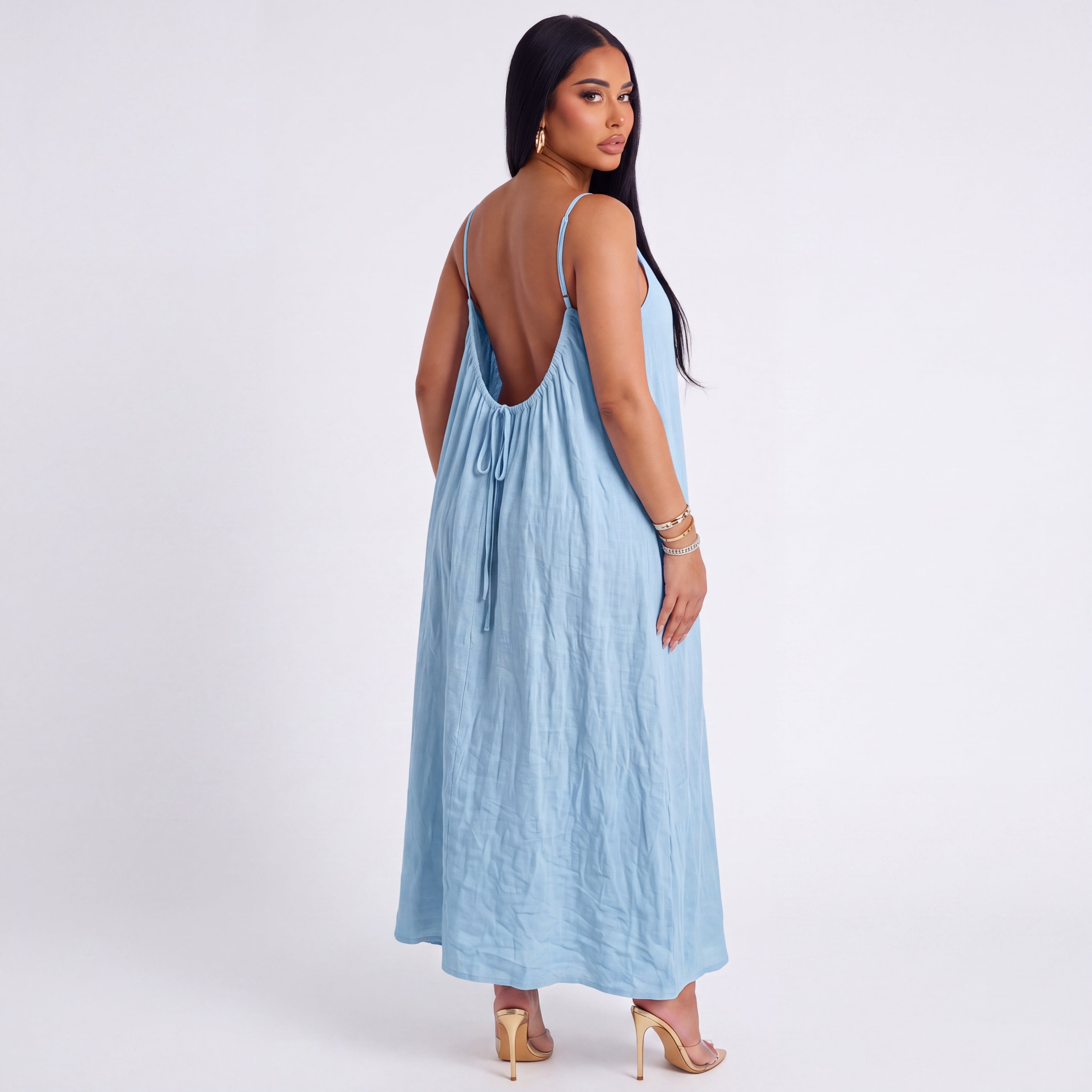 Bohemian Linen Maxi Dress